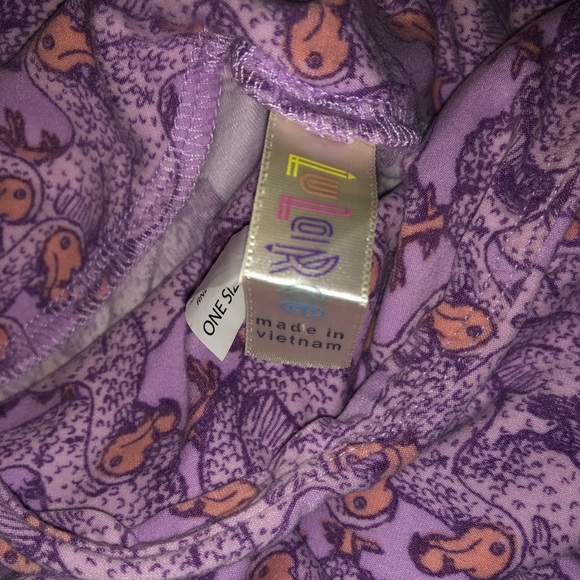 LulaRoe Lavender Dodo Bird Leggings - Picture 4 of 5